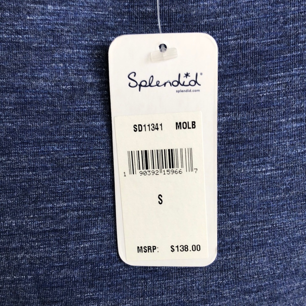 BNWT SPLENDID DENIM COLORED STRETCH JERSEY DRESS - Picture 5 of 9